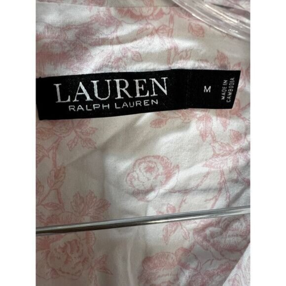 Notch Collar Floral Pyjama Top Medium LAUREN by Ralph Lauren - Picture 5 of 5